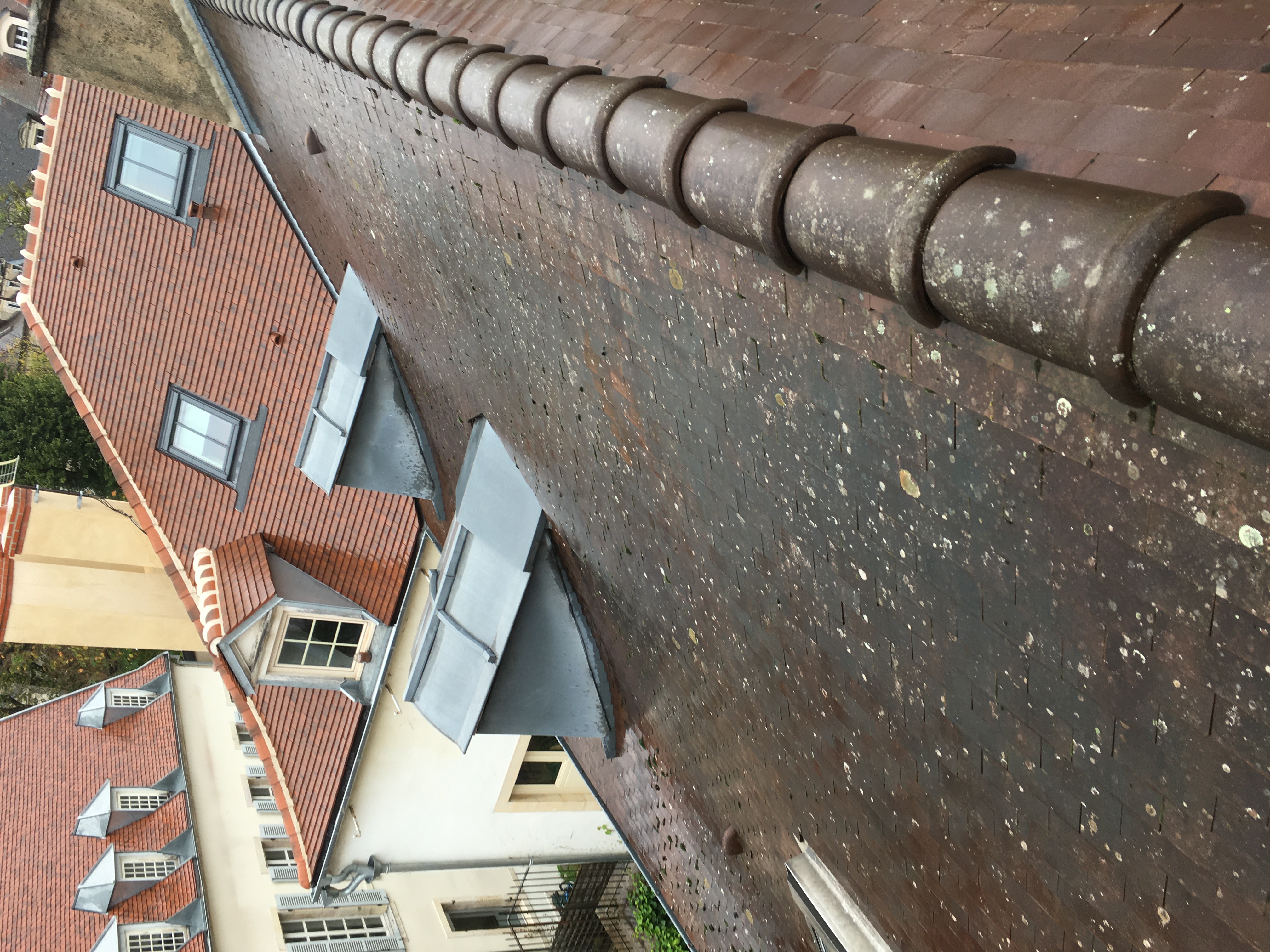 Avant - Réfection complète de toiture — 22 rue de la Préfecture, Dijon